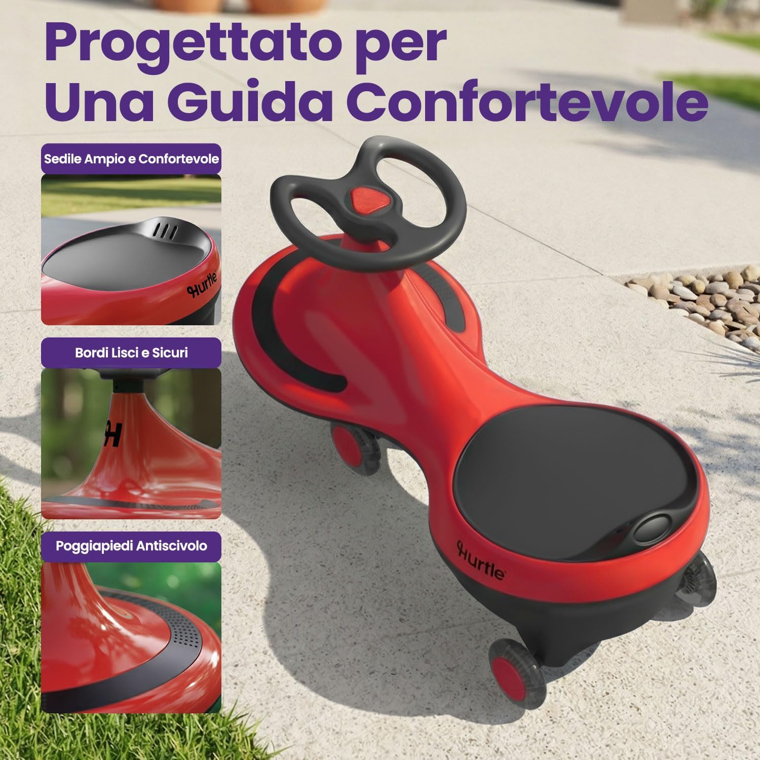 Thumbnail 4 de Hurtle macchina cavalcabile oscillante per bambini, senza pedali e senza batterie (rosso)