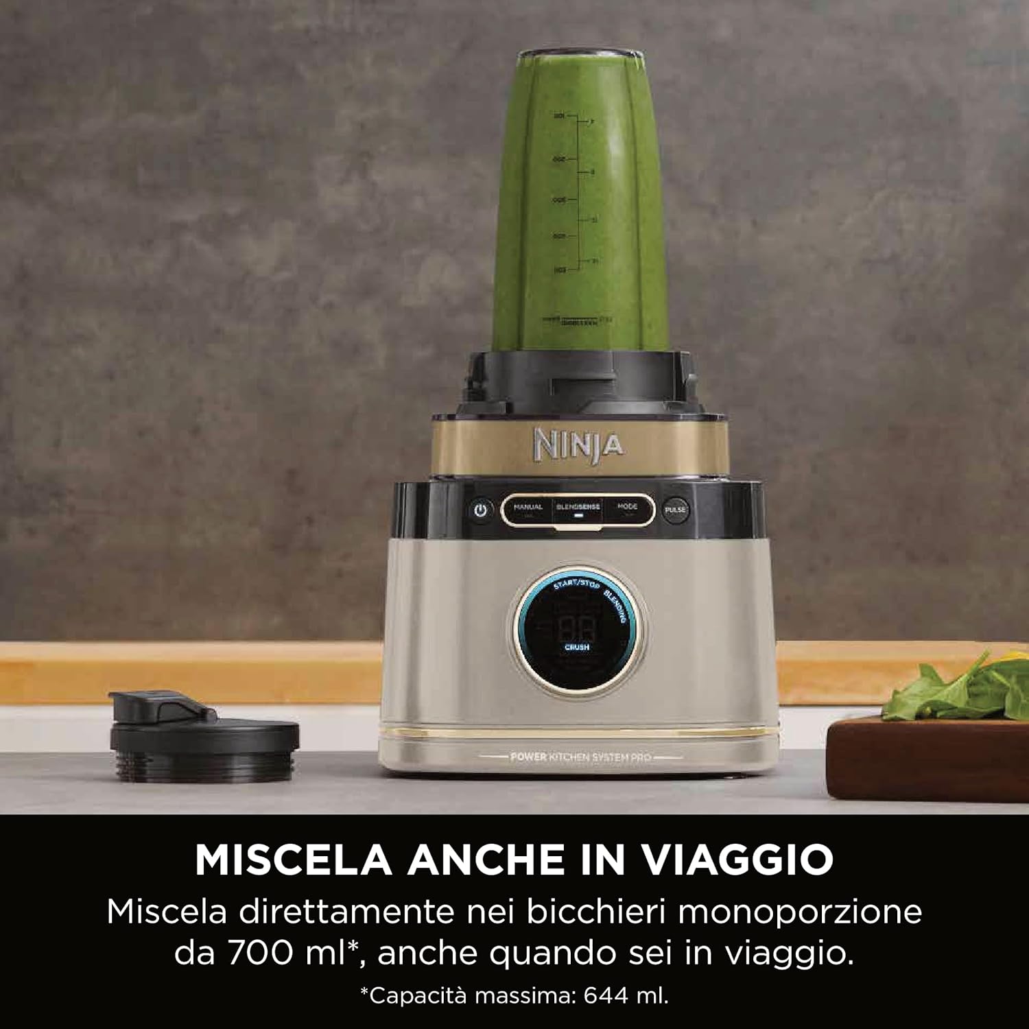 Thumbnail 5 de Ninja Detect Power Processor Pro 3 in 1 TB401EUSTGD, frullatore con BlendSense, 1200W e caraffa da 2,1L (pietra oro)