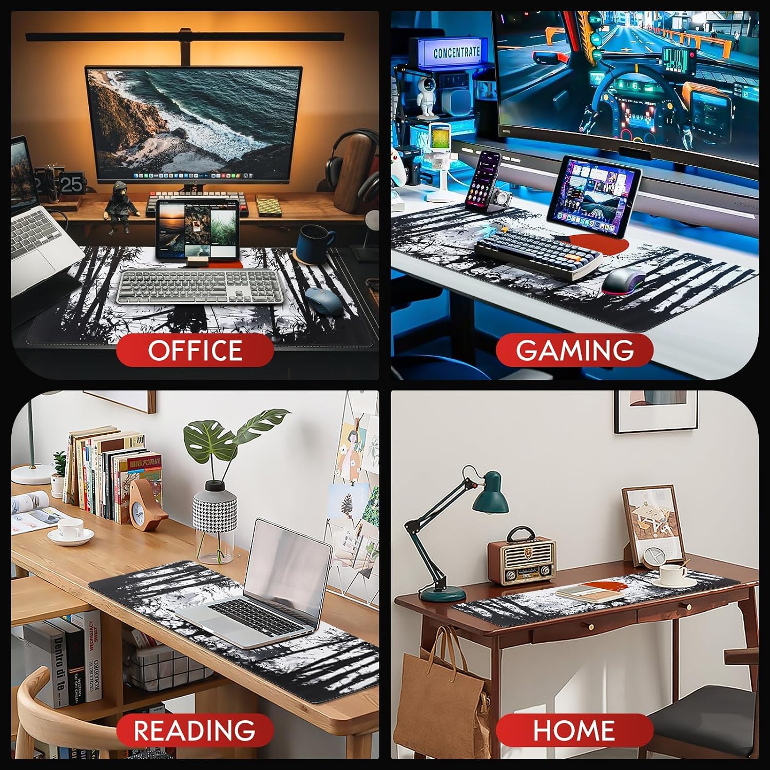 Thumbnail 6 de DESERO Large Gaming Mouse Pad (800 x 300 x 3 mm) XL Extended Desk Mat