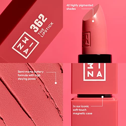 Detalle 2 de 3INA The Lipstick 244, rouge mat avec vanille