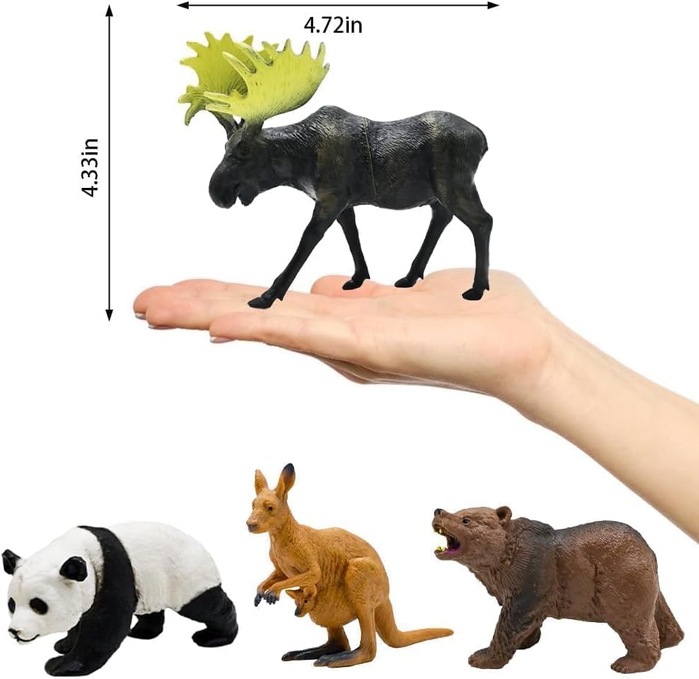 Thumbnail 3 de Safari Animals Figures Toys (21-Piece Wild Zoo Animal Set) for Kids Ages 3+