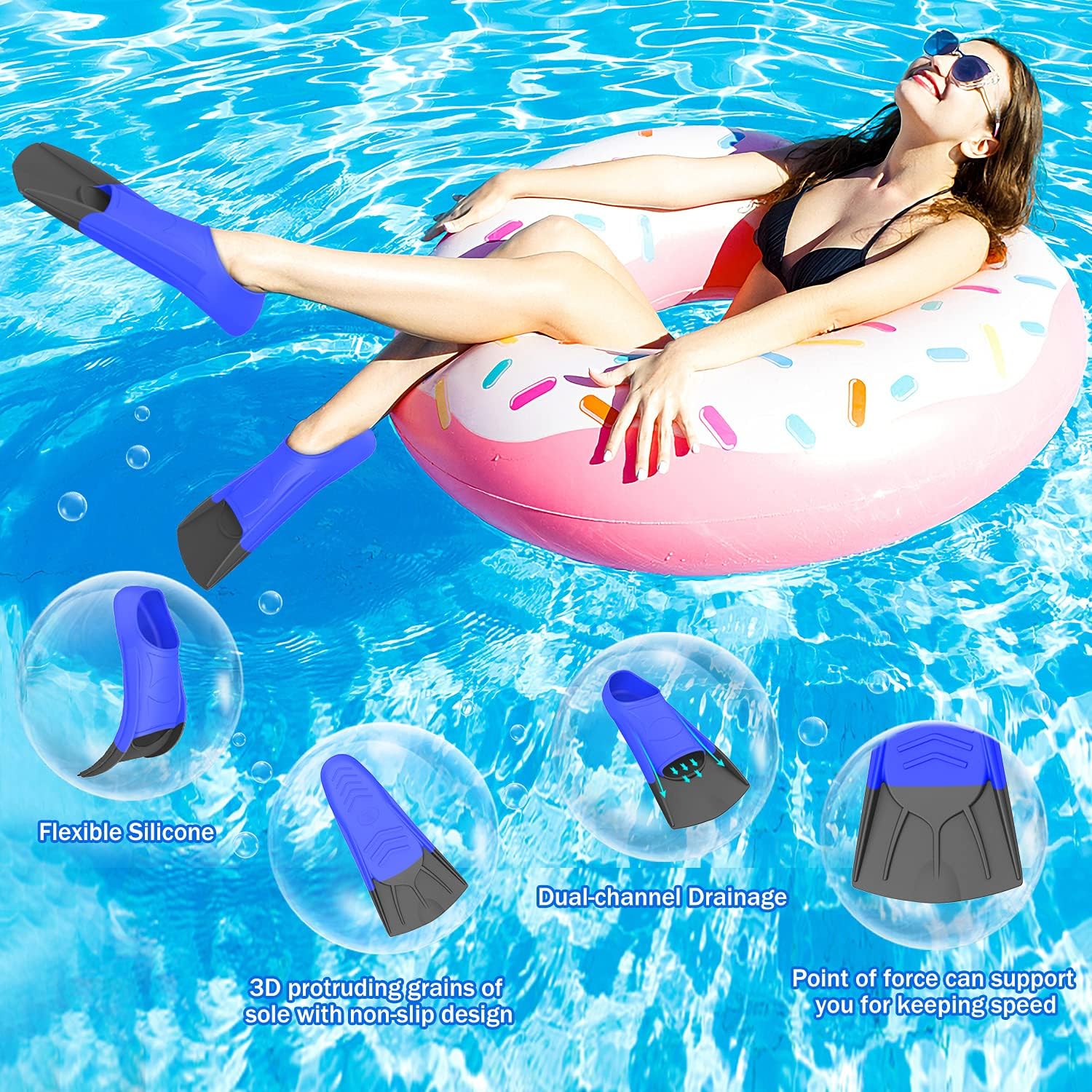 Detalle 2 de Gintenco Swim Fins Training Fins for 4+