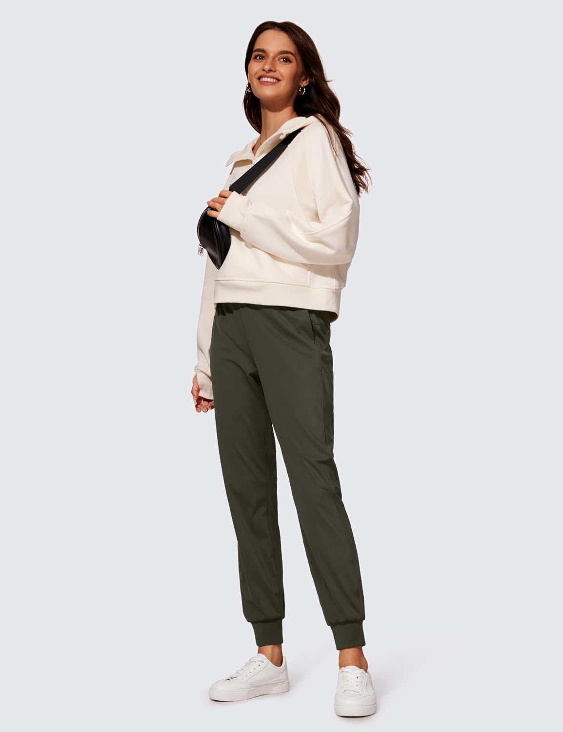 Detalle 2 de CRZ YOGA Donna Pantaloni da Jogging con Coulisse: comfort casual con tasche laterali