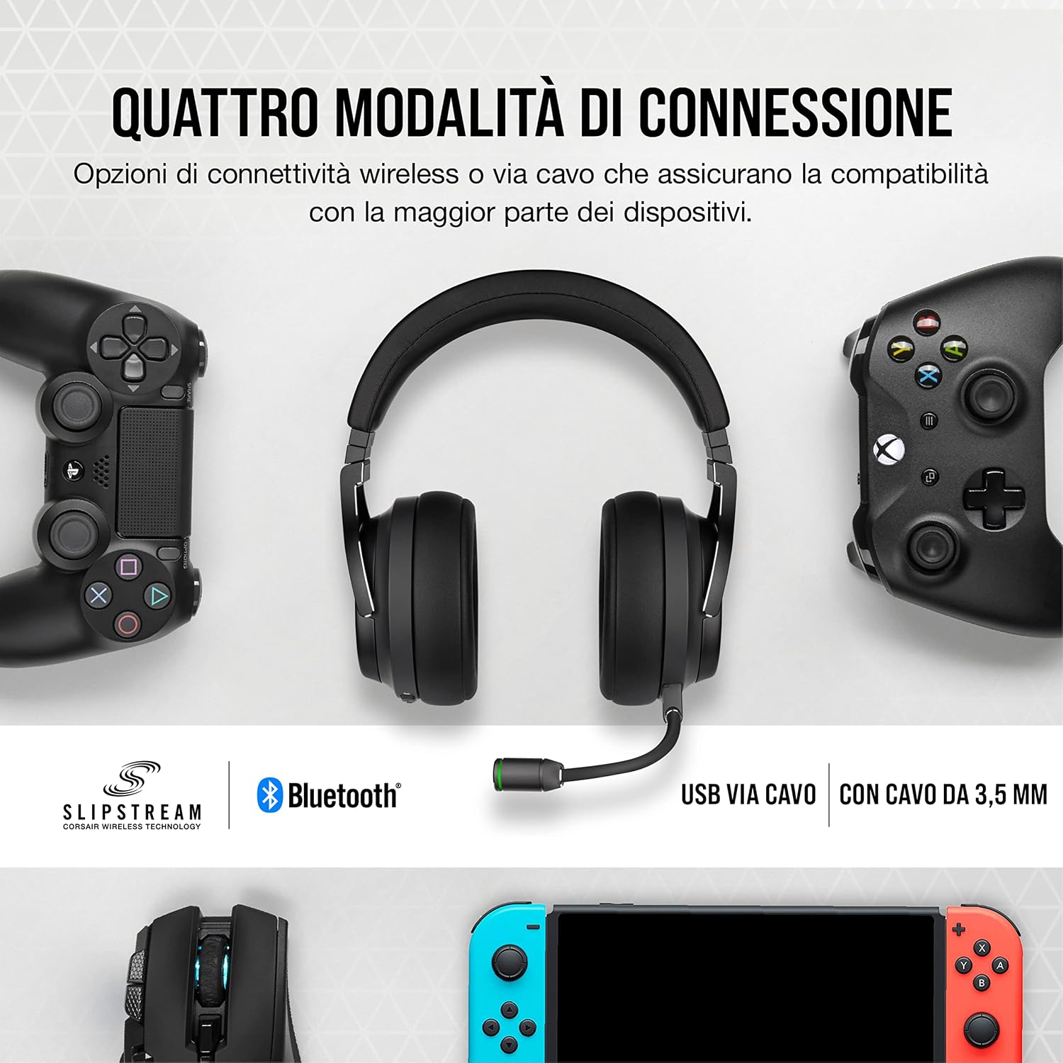 Thumbnail 2 de Corsair Virtuoso RGB Wireless XT cuffie gaming, taglia large