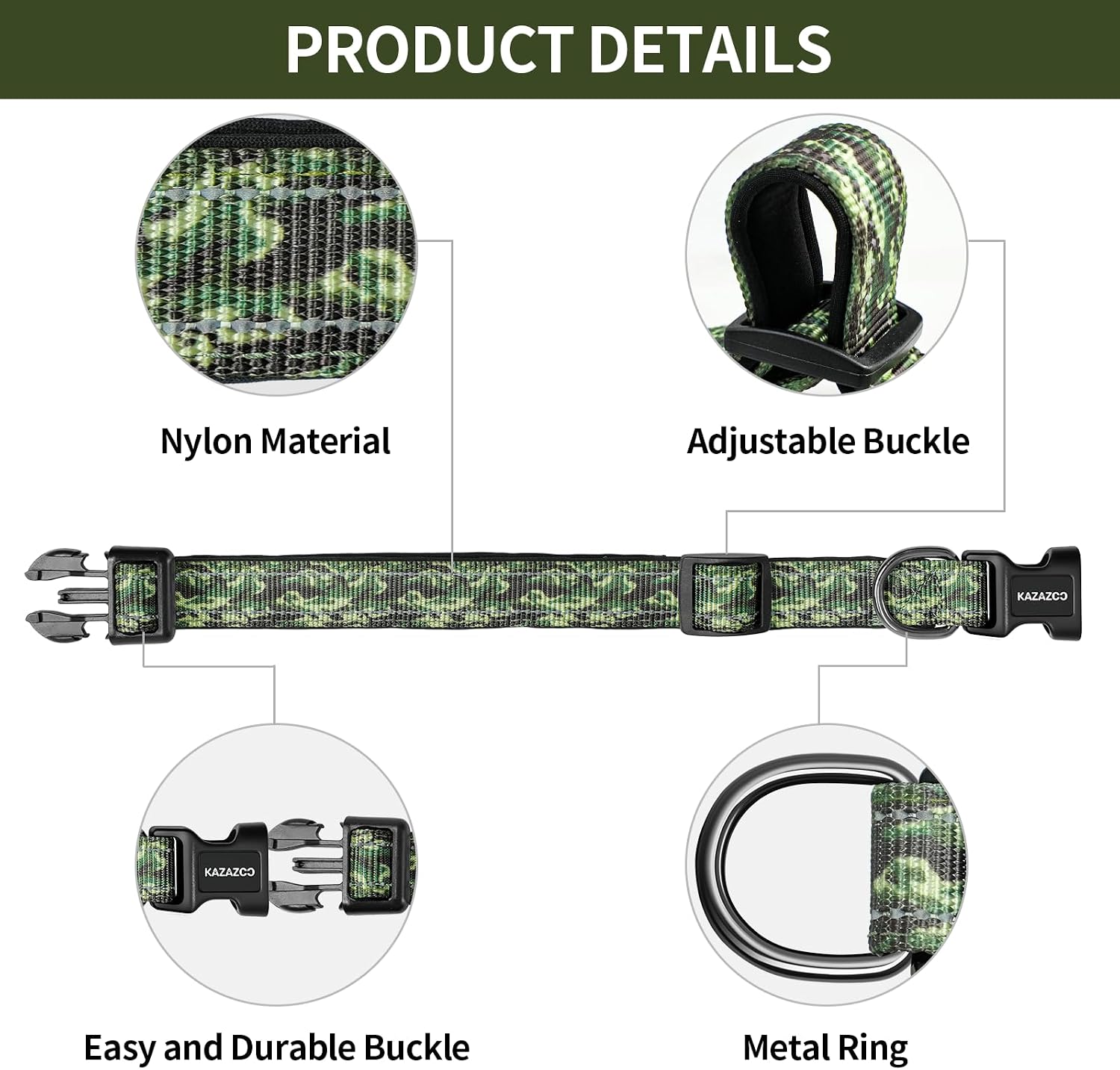 Detalle de Kazazoo Dog Collar, Medium