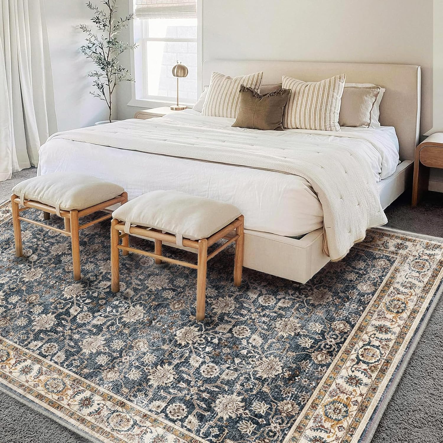 Thumbnail 2 de CHAMPLANT 10'x14' Boho Area Rug - Washable, Non-Slip, Ultra-Thin & Machine Cleanable