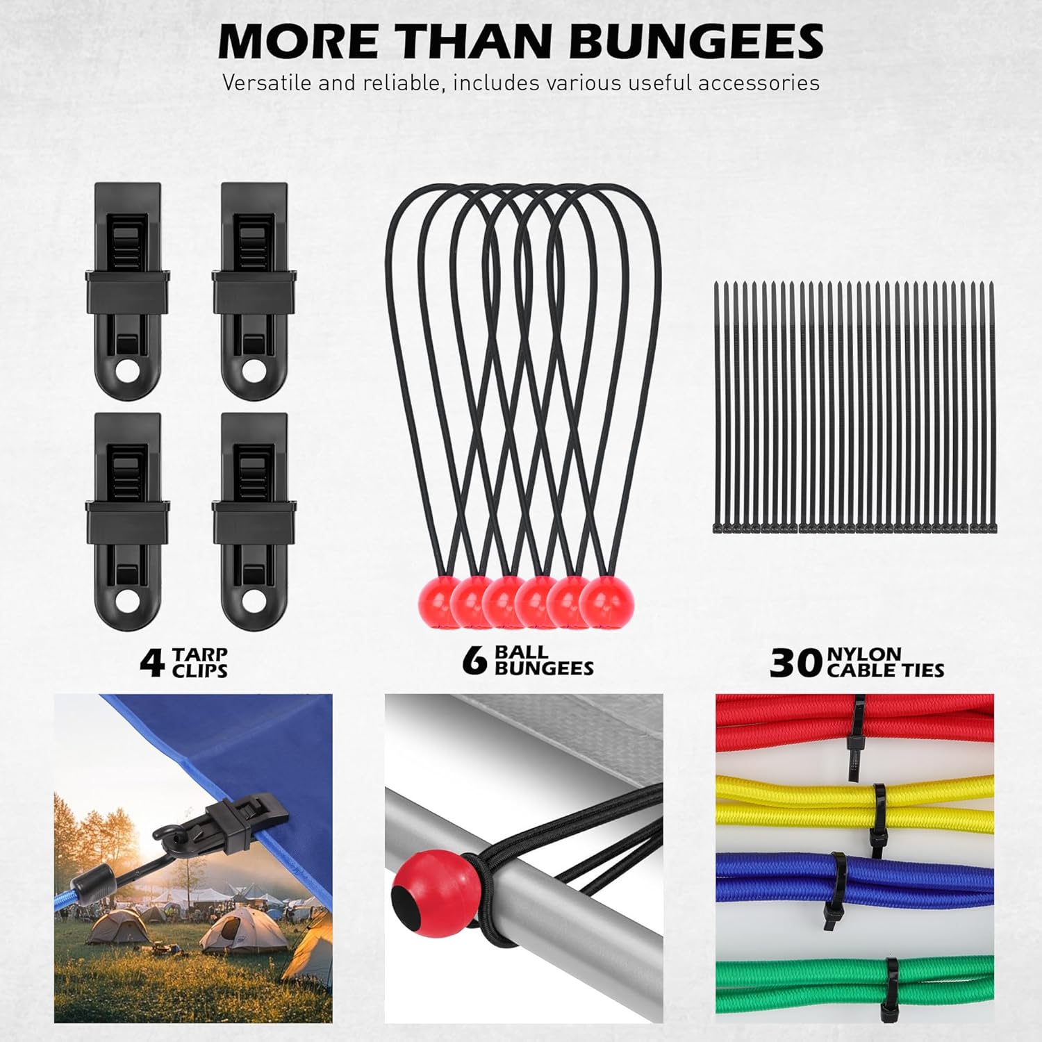 Detalle 2 de 60-Piece Bungee Cords Set