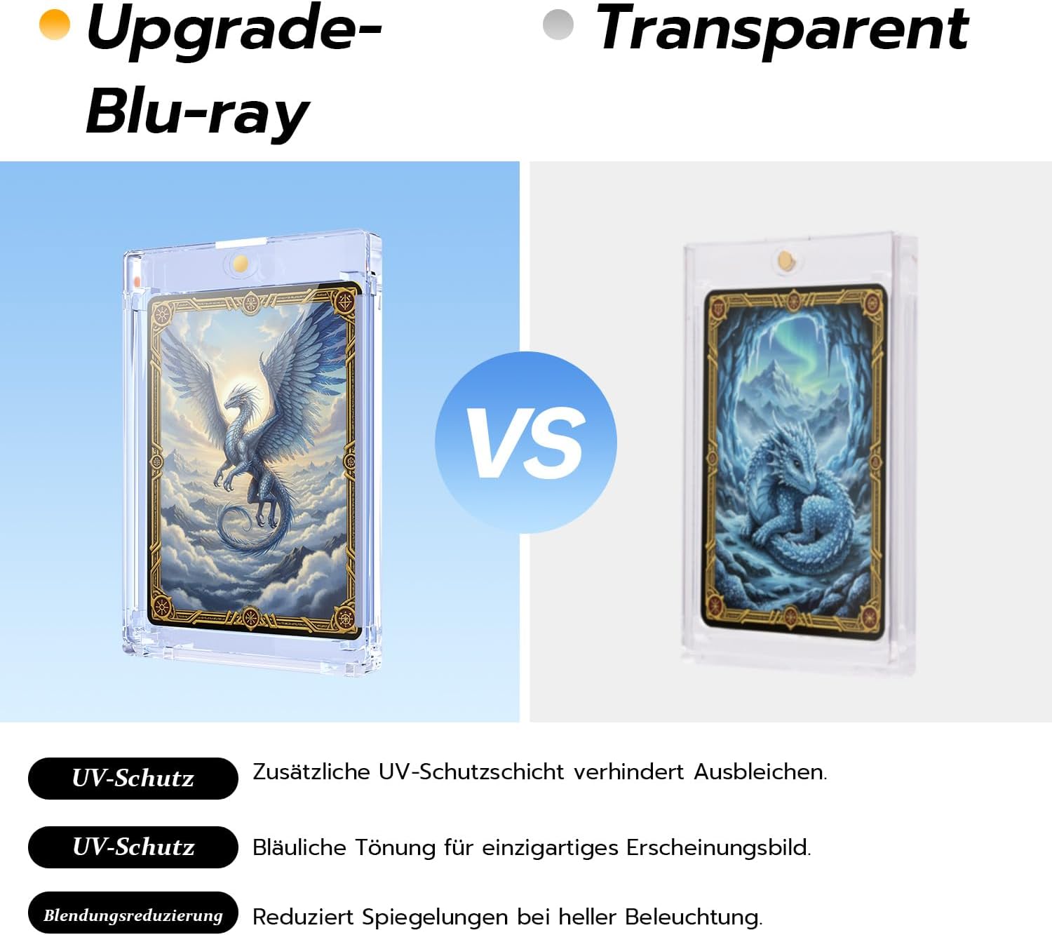 Thumbnail 6 de Wigearss 10 Stück 130PT Magnetischer Kartenhalter – Schutzhüllen mit UV-/Blue-Ray-Schutz für MTG, Yu-Gi-Oh!, Magic und Sportkarten