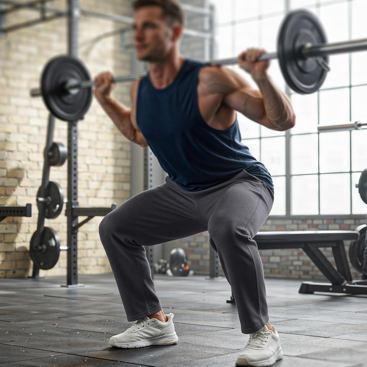 Detalle de BULLIANT Jogginghose Herren 2er-Set – Lang Sweathose, Freizeit- und Trainingshose