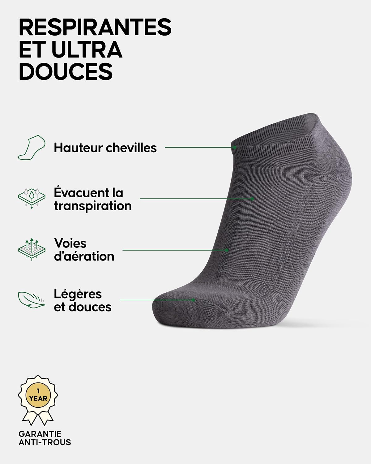 Thumbnail 1 de DANISH ENDURANCE Chaussettes basses 6 paires