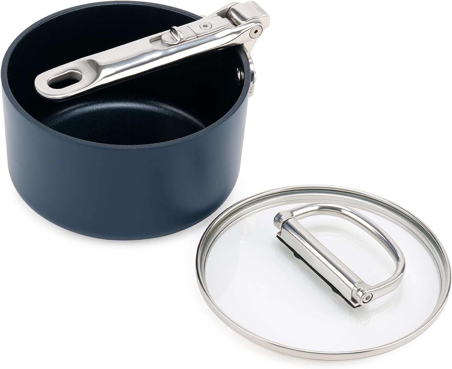 Detalle de Joseph Joseph Space 15 cm Stieltopf mit Deckel – platzsparend, induktionsgeeignet und keramisch beschichtet