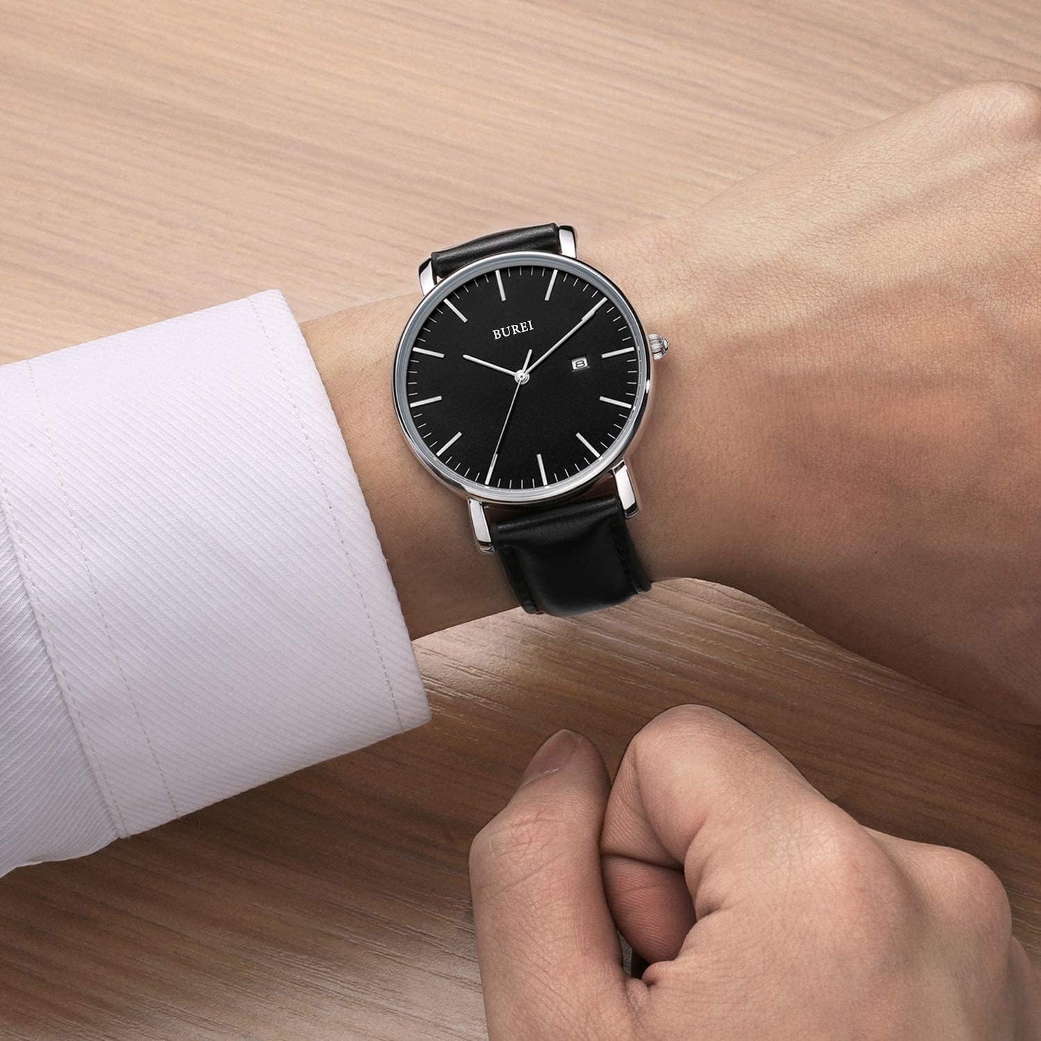 Detalle 2 de BUREI Montre Quartz Ultra-Fine 30M