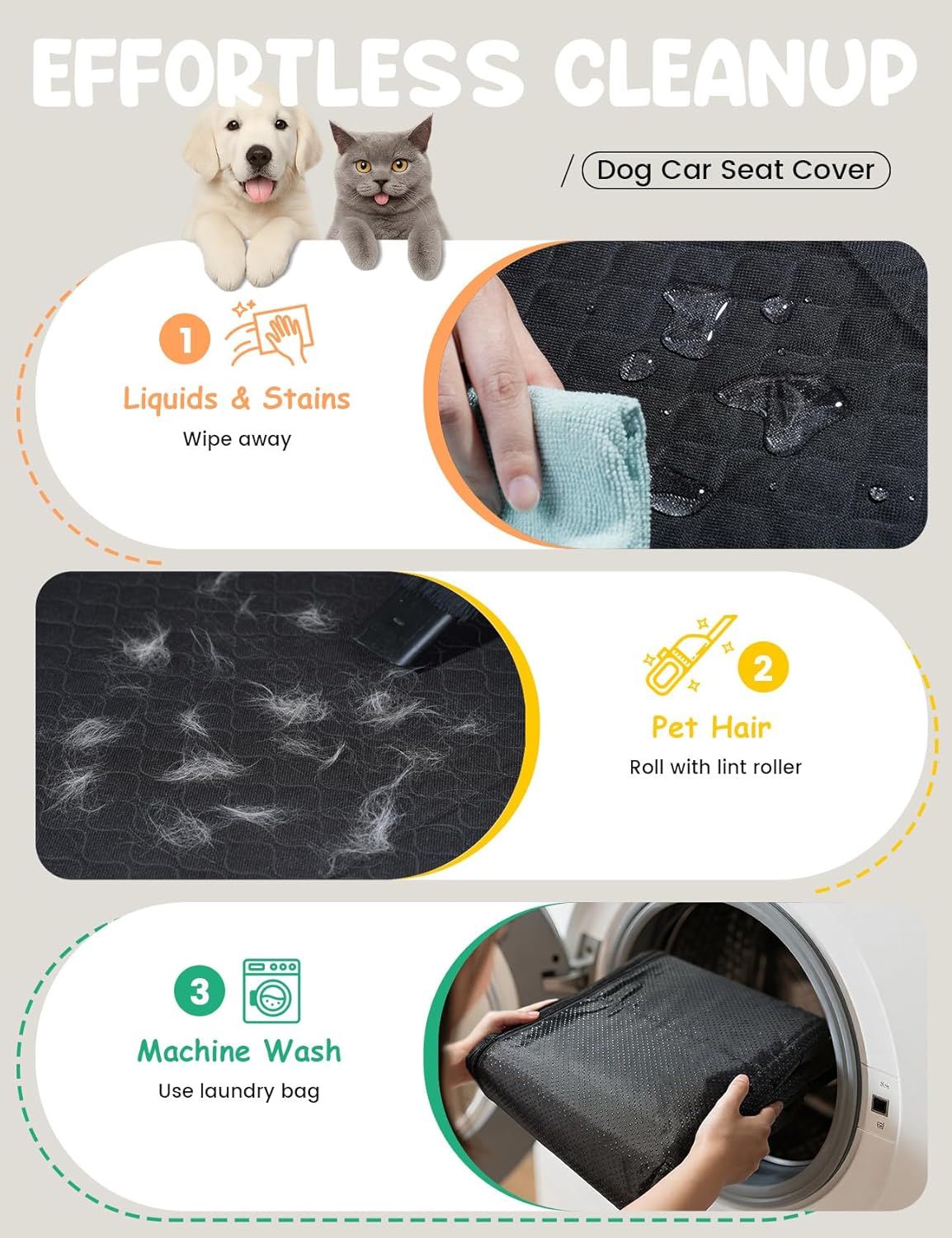 Detalle 1 de Lamicall dog car hammock 195kg XL