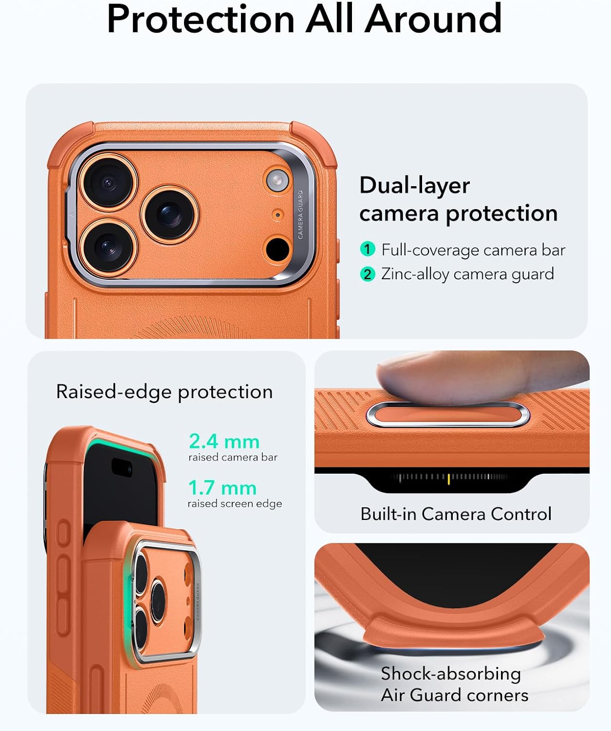 Thumbnail 3 de ESR iPhone 17 Pro Max case with MagSafe 7X military drop protection