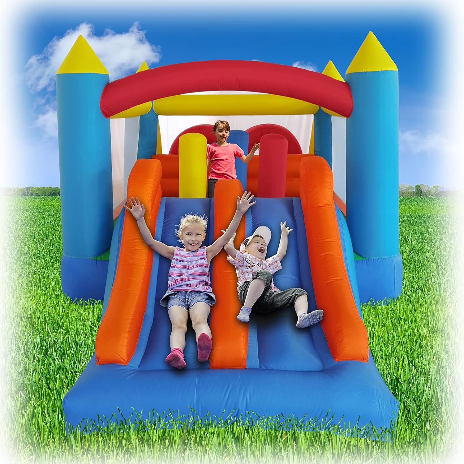 Thumbnail 1 de Ballsea Hüpfburg mit Gebläse – XXL Indoor/Outdoor für Kinder von 3–10 Jahren (488 x 240 x 190 cm)