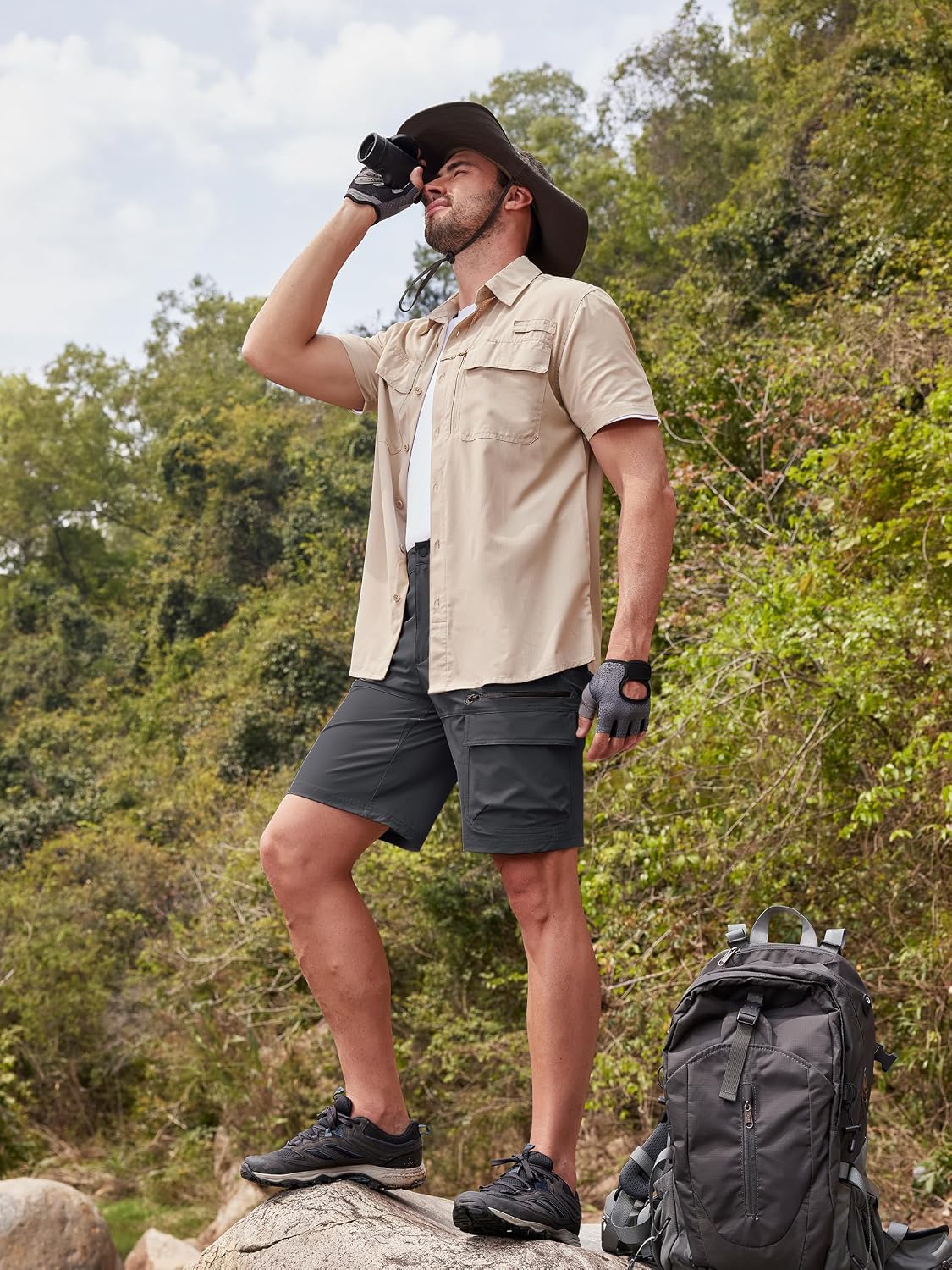 Detalle de TACVASEN cargo shorts quick dry