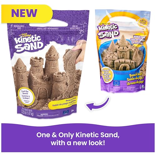 Detalle 2 de Kinetic Sand 3.25lb Beach Sand Amazon Exclusive – Sensory Toys for Ages 3+