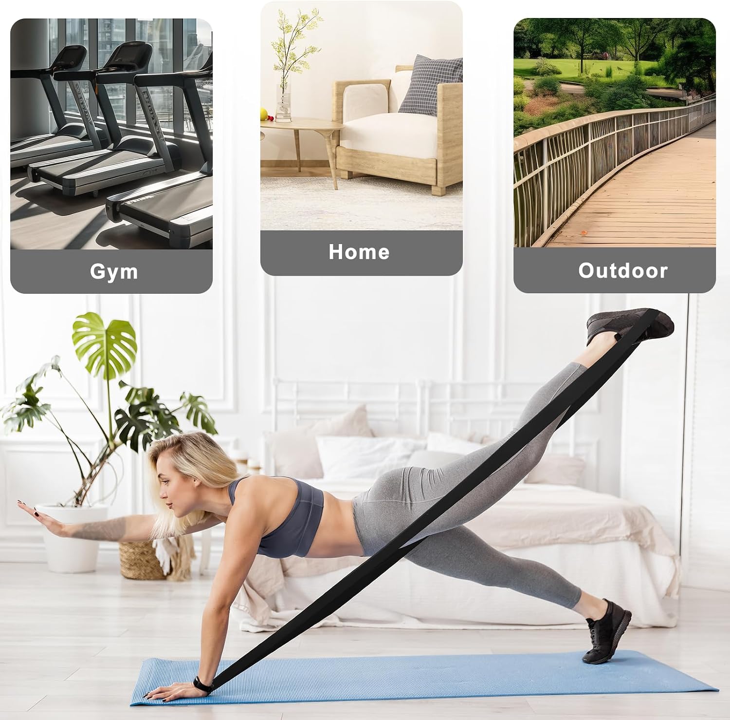 Thumbnail 6 de JATEKA Elastici Fitness 15–100 LB in lattice (5 varianti) per palestra, pilates, yoga e crossfit