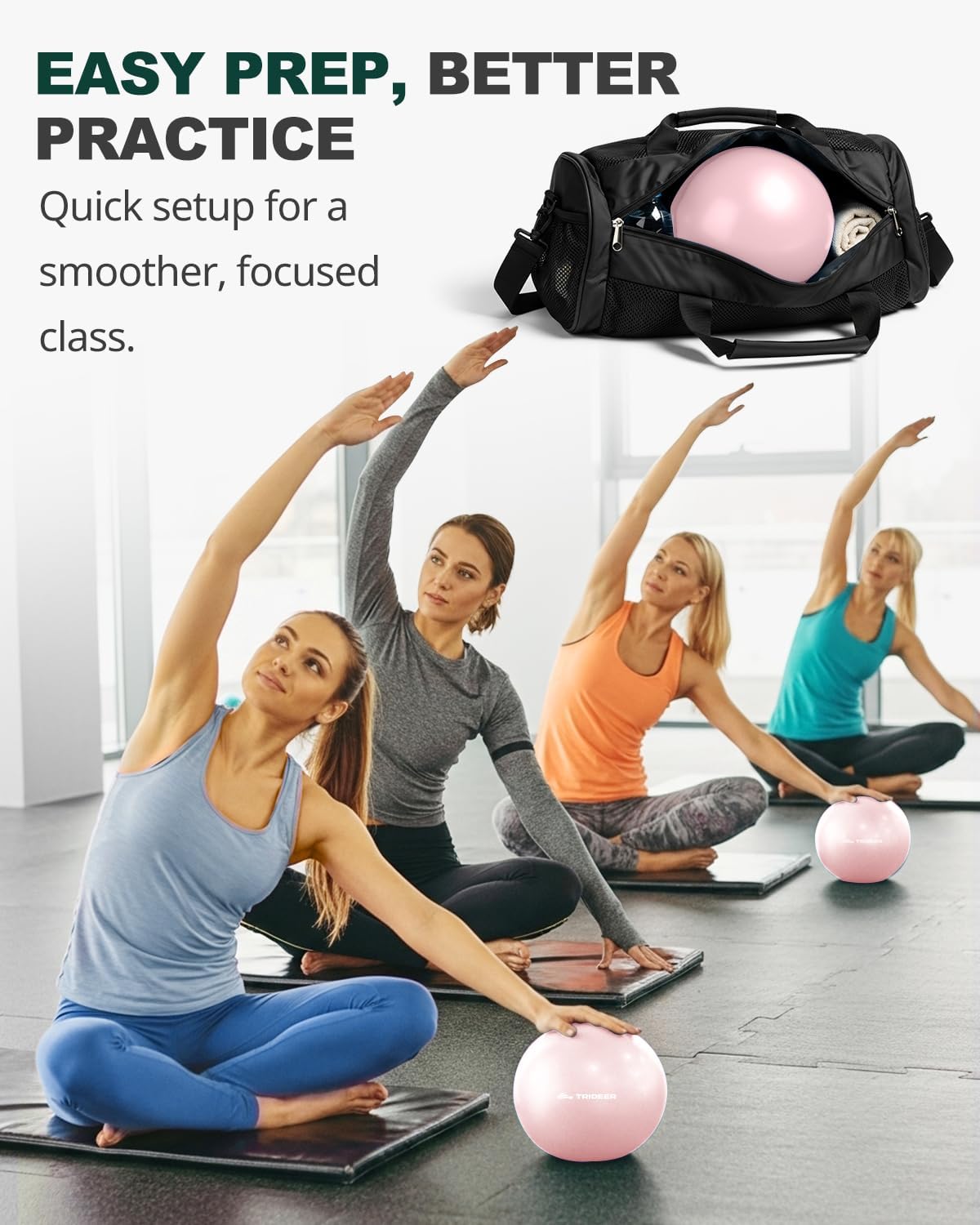 Thumbnail 5 de Trideer TRUSAM-YBAM-PVFR23 9-Inch Exercise Ball, Textured PVC