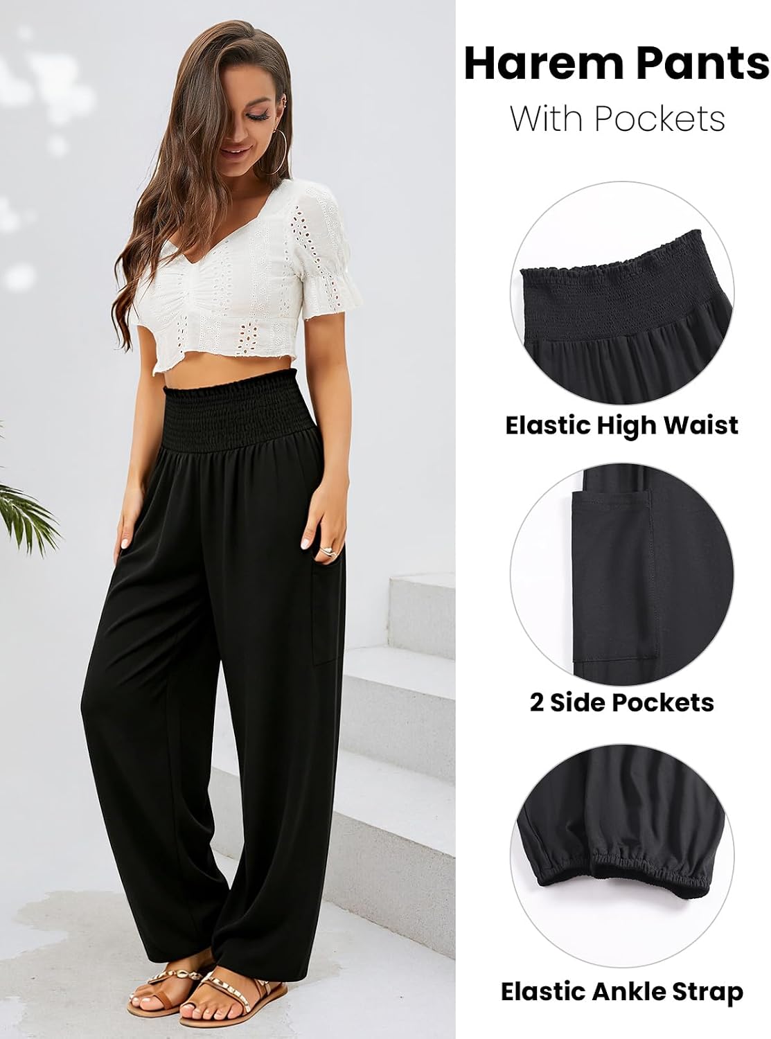 Detalle 1 de Harem pants keyword yoga, high waist
