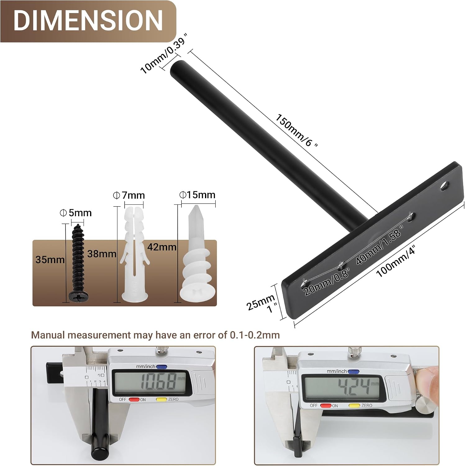 Detalle de Sayayo Floating Shelf Bracket, Invisible Hidden Heavy Duty Shelf Support (8 pcs) EJY8006B-8P