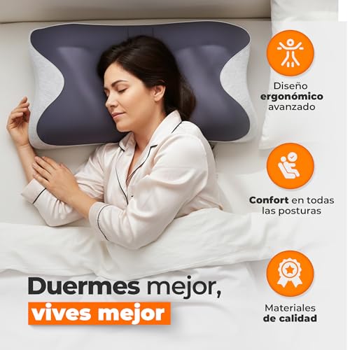 Thumbnail 3 de AN-TEAM Almohada Cervical Ergonómica con Funda Adicional – Espuma Viscoelástica