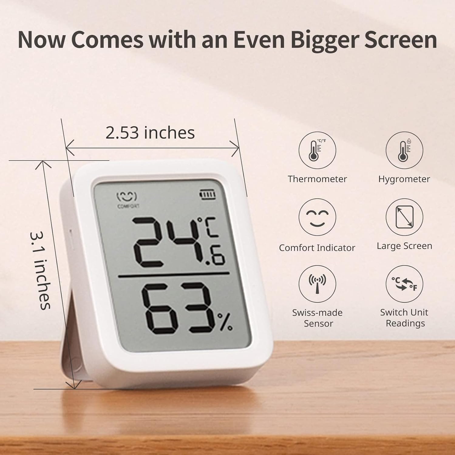 Thumbnail 2 de SwitchBot Thermomètre Connecté 3 pouces 🌡