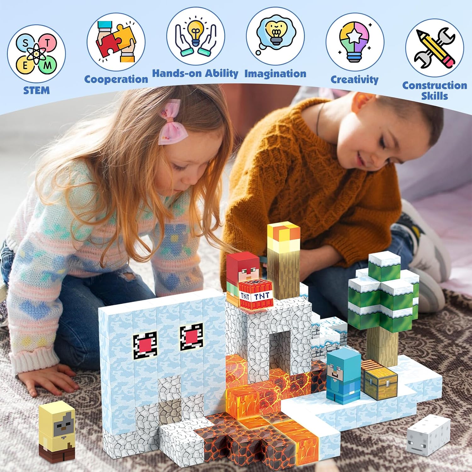 Thumbnail 3 de TUKIIE Magnetische Bausteine 200 Stück 🧩