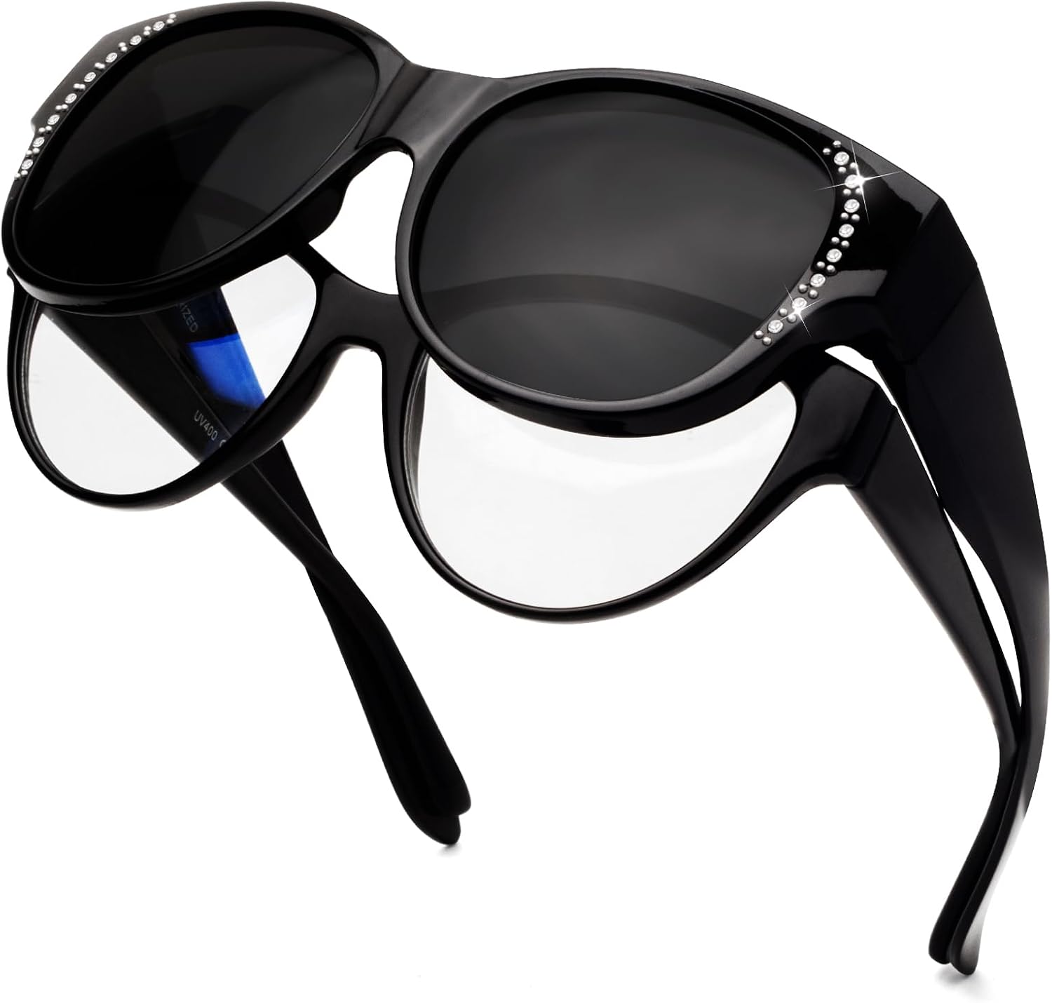 Detalle de Face Shadow Polarisiert Überzieh-Sonnenbrille für Brillenträger – UV400, ultraleicht, oversize