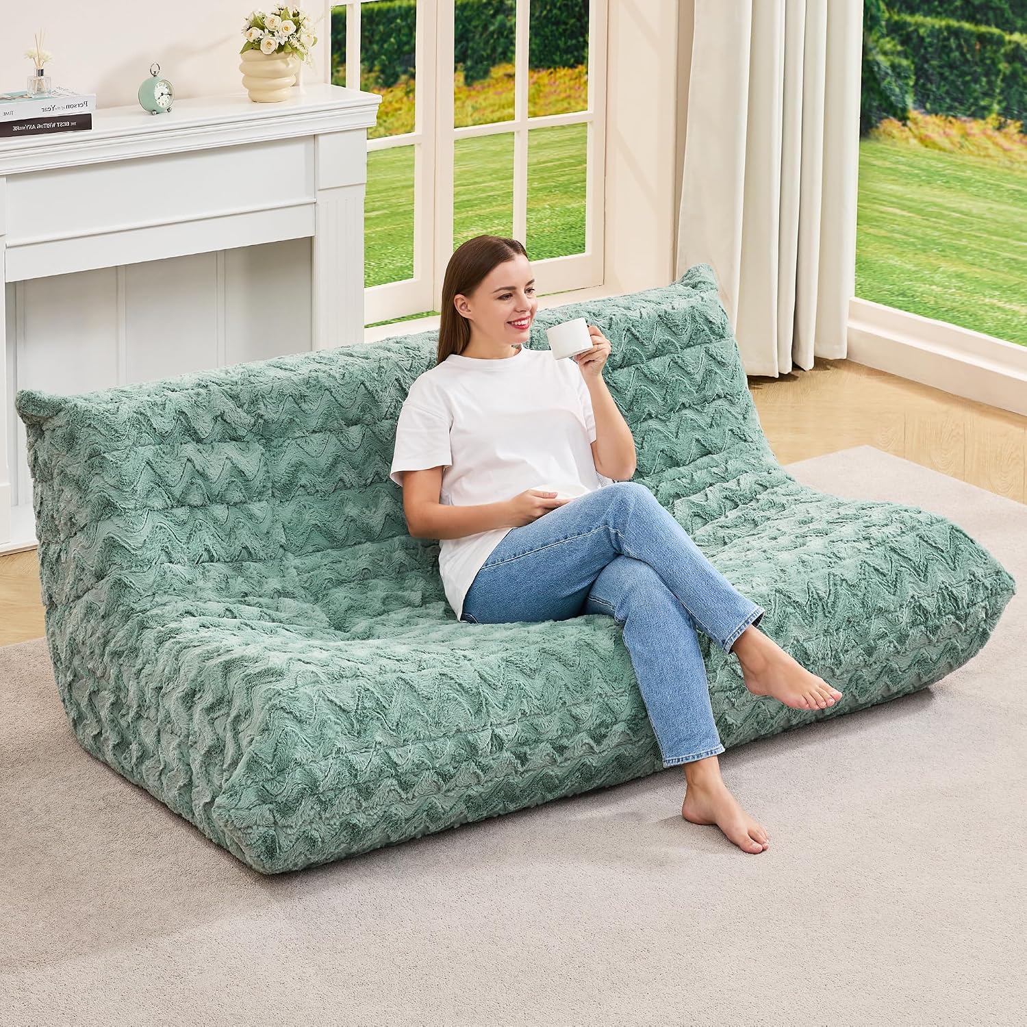 Detalle de Hobestluk Bean Bag Sofa, 3-Seater