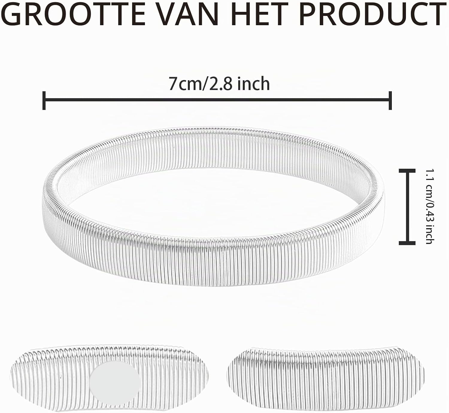 Detalle 2 de Aomig metalen overhemdmouwophouders, elastisch, antislip, set van 2