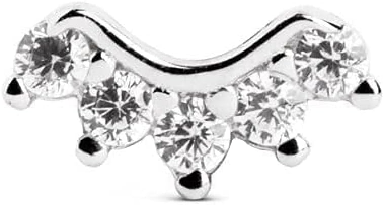 Detalle de SINGULARU Einzelner Ohrring Mini 5 Sparks – Sterlingsilber mit Rhodium-Beschichtung