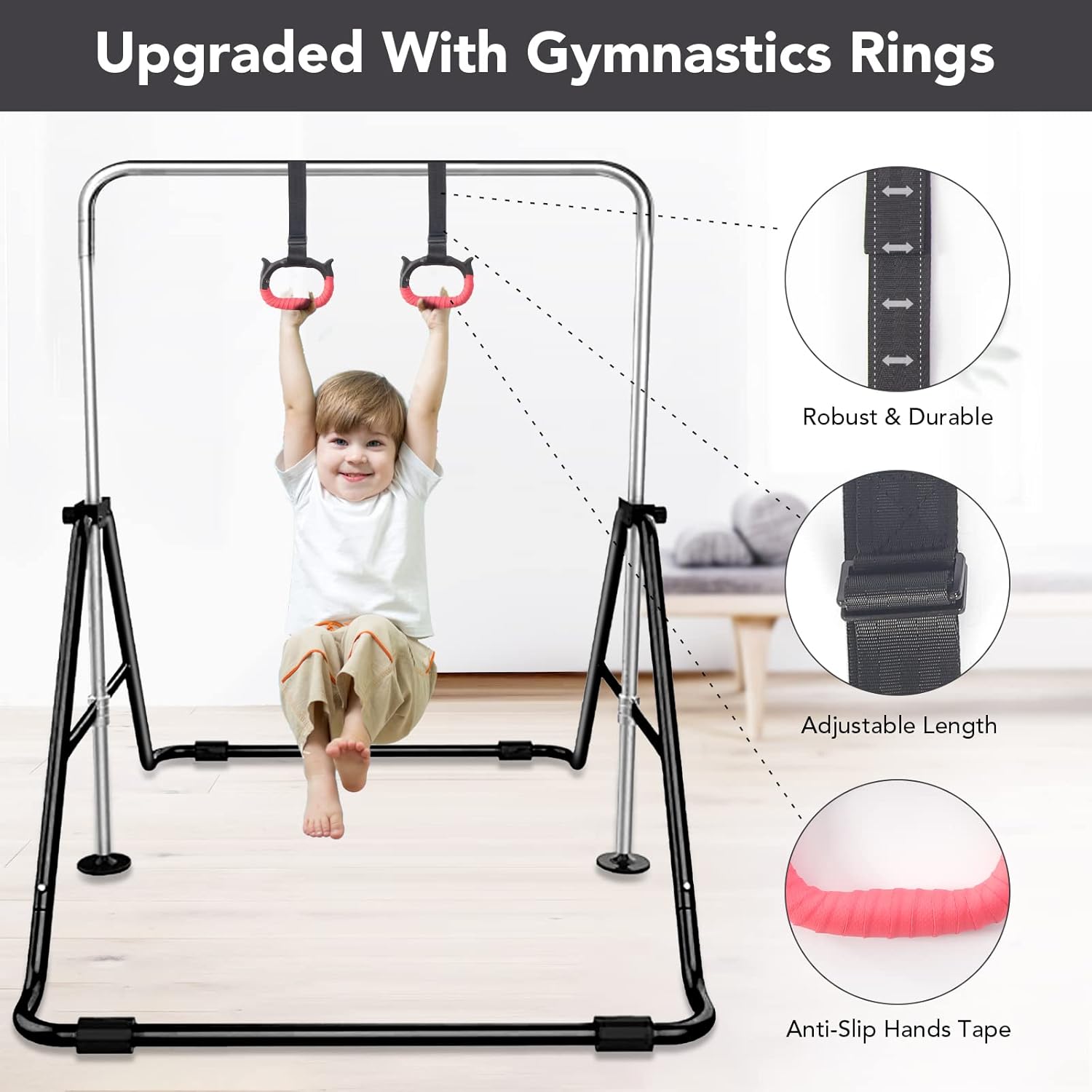 Thumbnail 3 de FBSPORT Gymnastics Bars with TPE Mat: Adjustable, Foldable Junior Training Kip Bar for Home Use