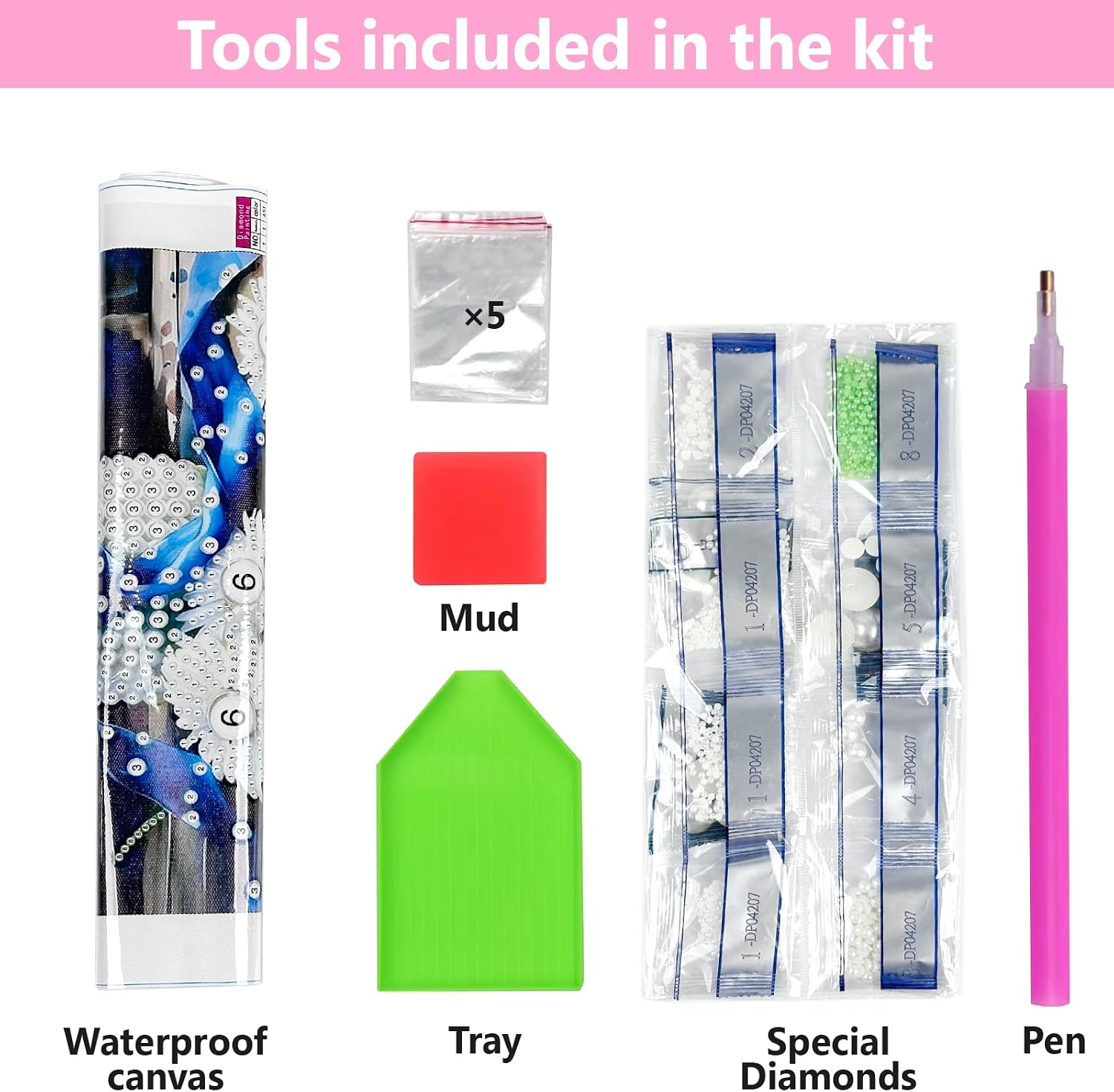 Detalle 2 de Diamond Painting Kit, 12 x 16 Inch