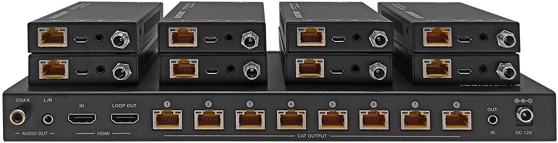 Thumbnail 1 de Monoprice Blackbird Series 4K HDMI 2.0 1x8 Splitter Extender Kit (up to 60 m, HDR, HDCP 2.2, PoC)