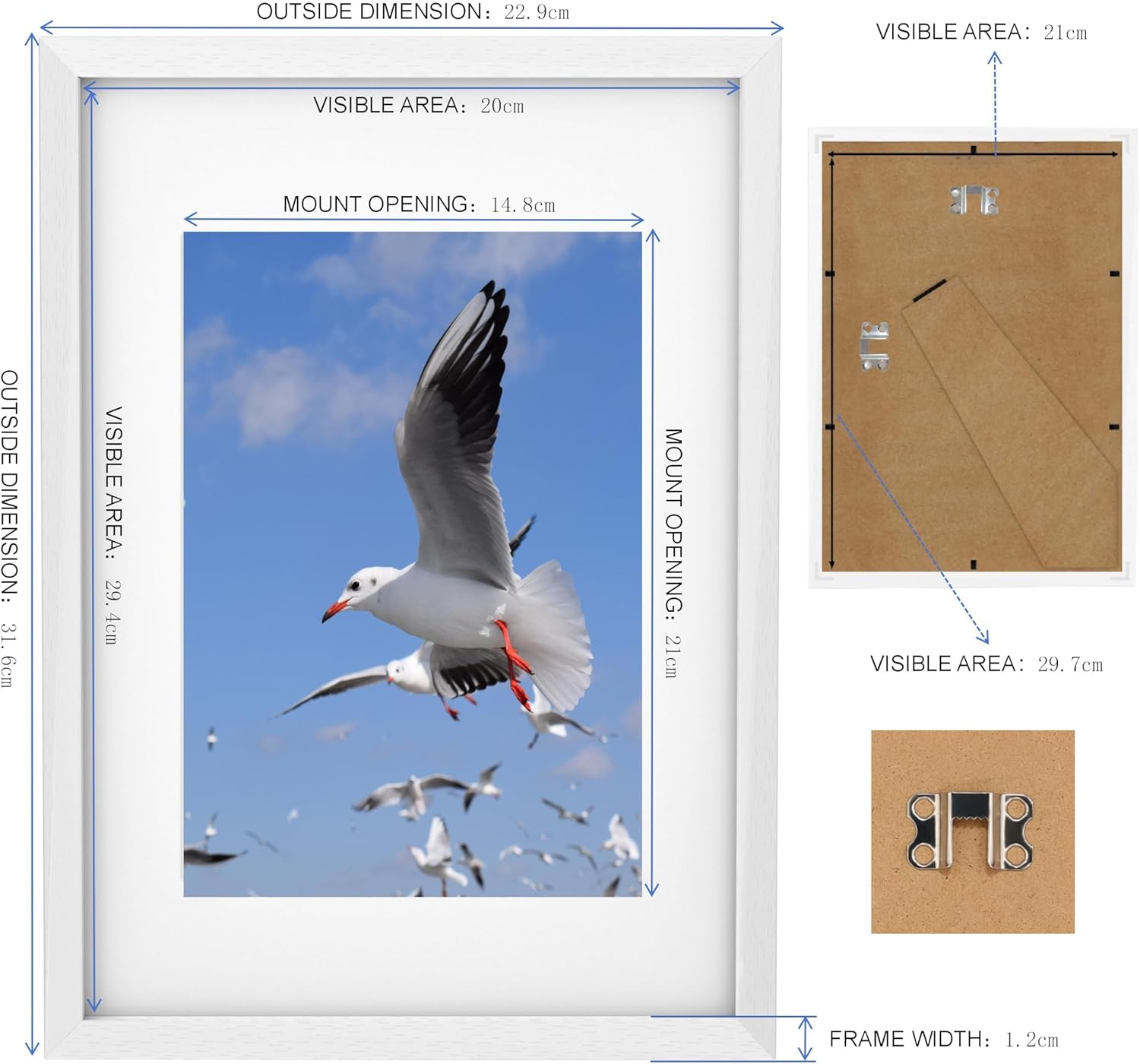 Thumbnail 2 de Szyeequoo A4 Frame for Wall and Desk