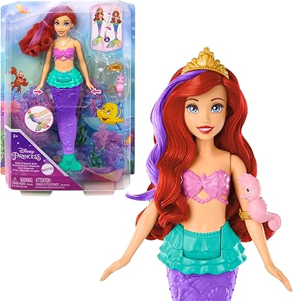 Detalle de Mattel Disney Princess Ariel Sirena con Cambio de Color 🧜♀