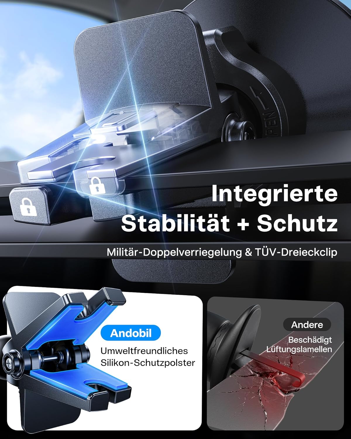 Detalle 2 de andobil Magnet Handyhalterung Auto mit 360°