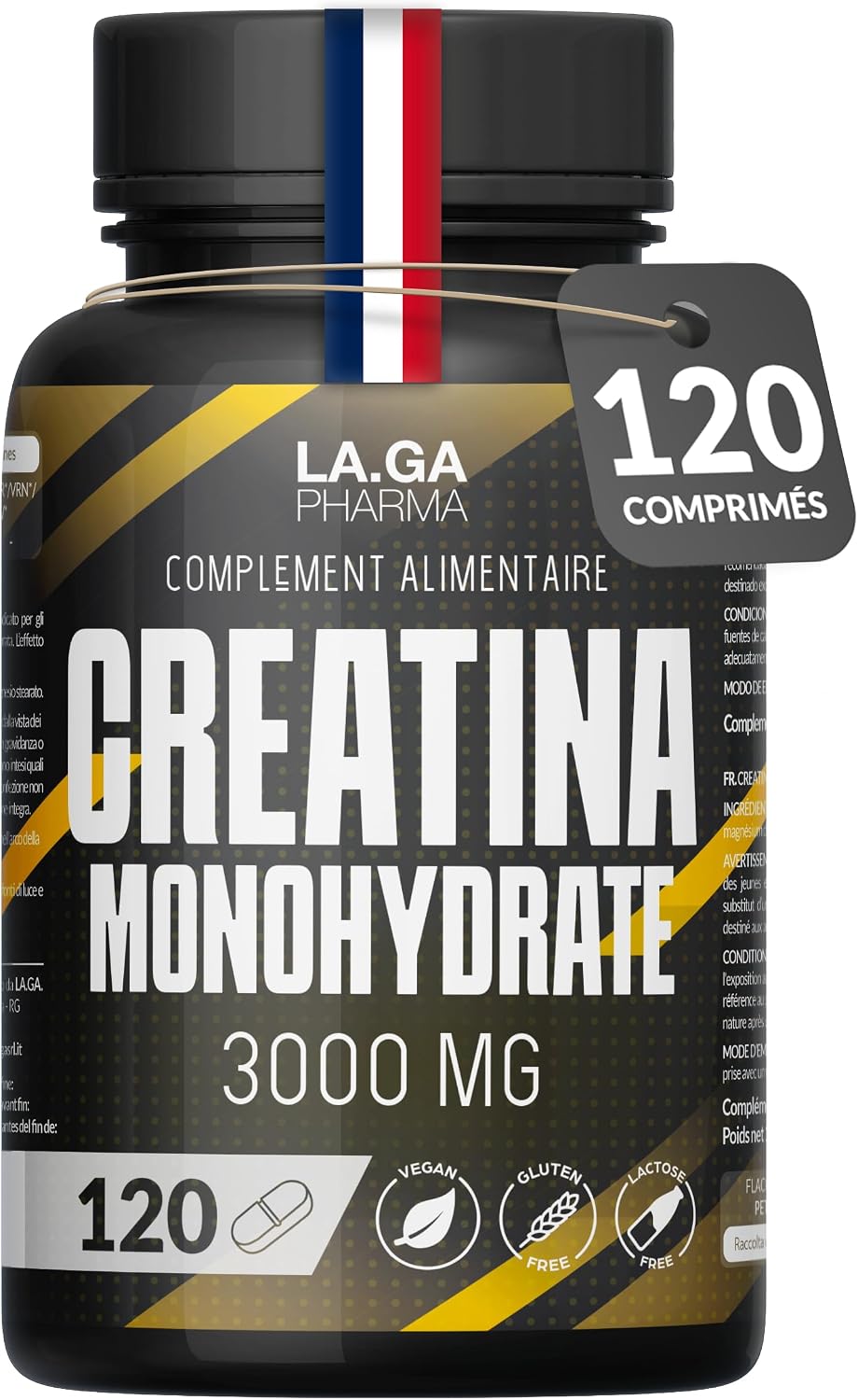 Detalle de Creatine Monohydrate 120 comprimés 3000 mg