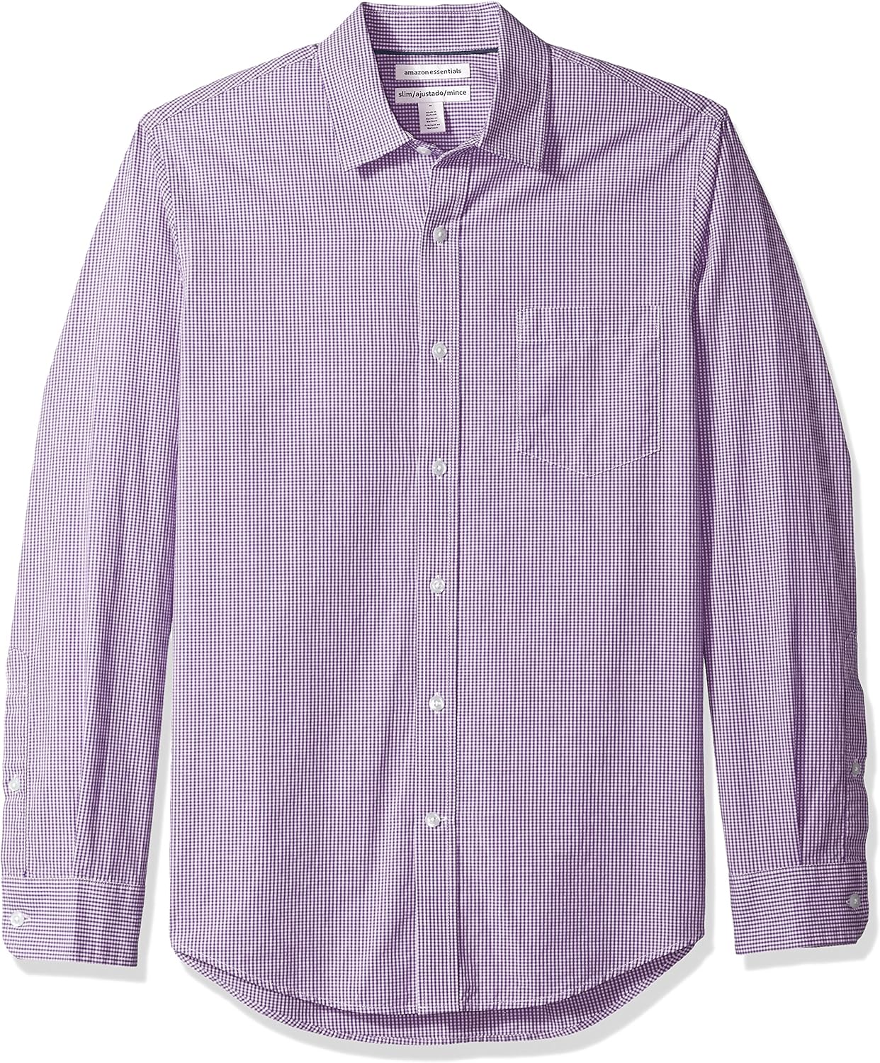 Thumbnail 2 de Amazon Essentials Men’s Slim-Fit Long-Sleeve Poplin Shirt (Gingham Plaid)