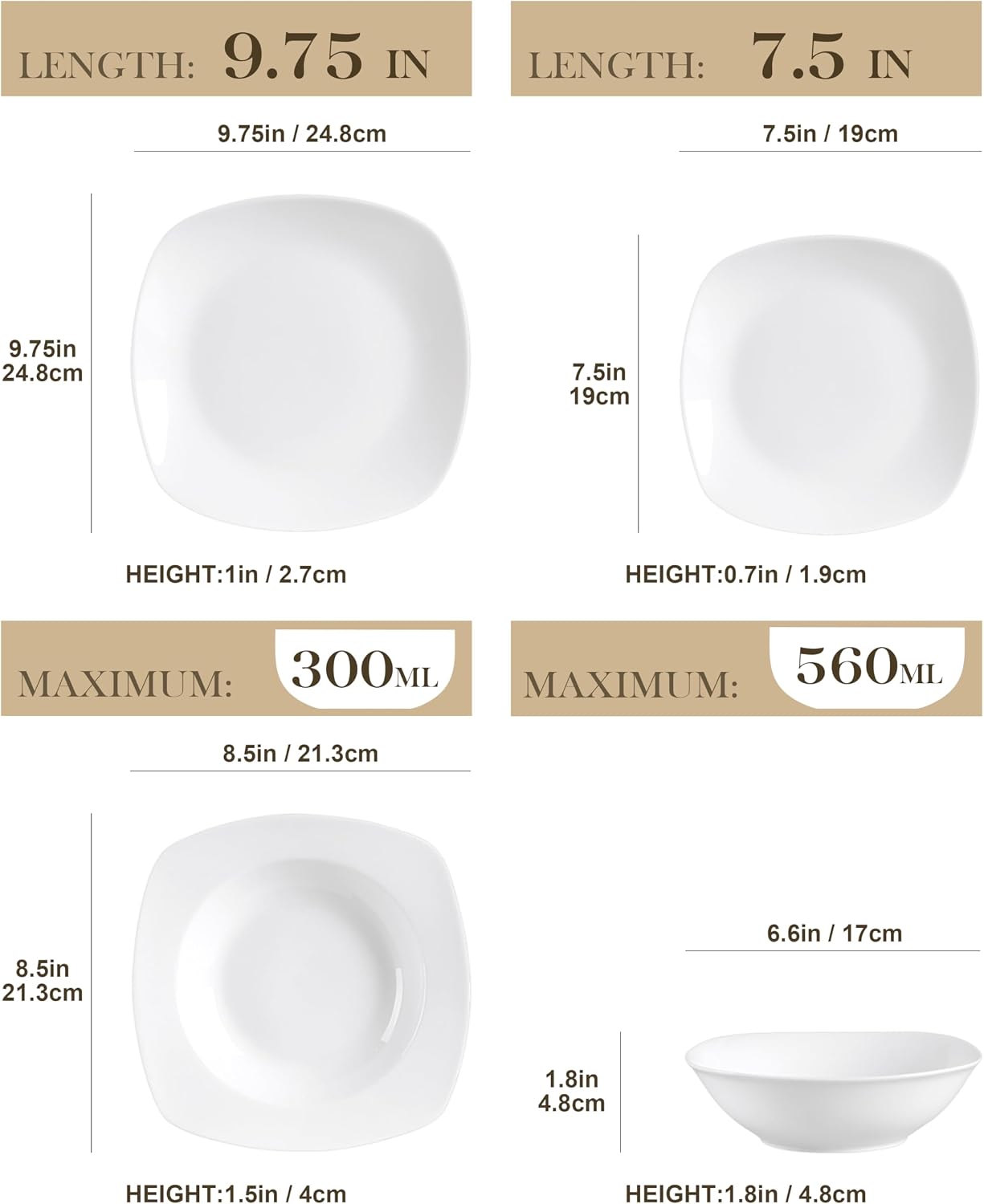 Detalle 2 de MALACASA Vajilla Elisa 24 piezas porcelana
