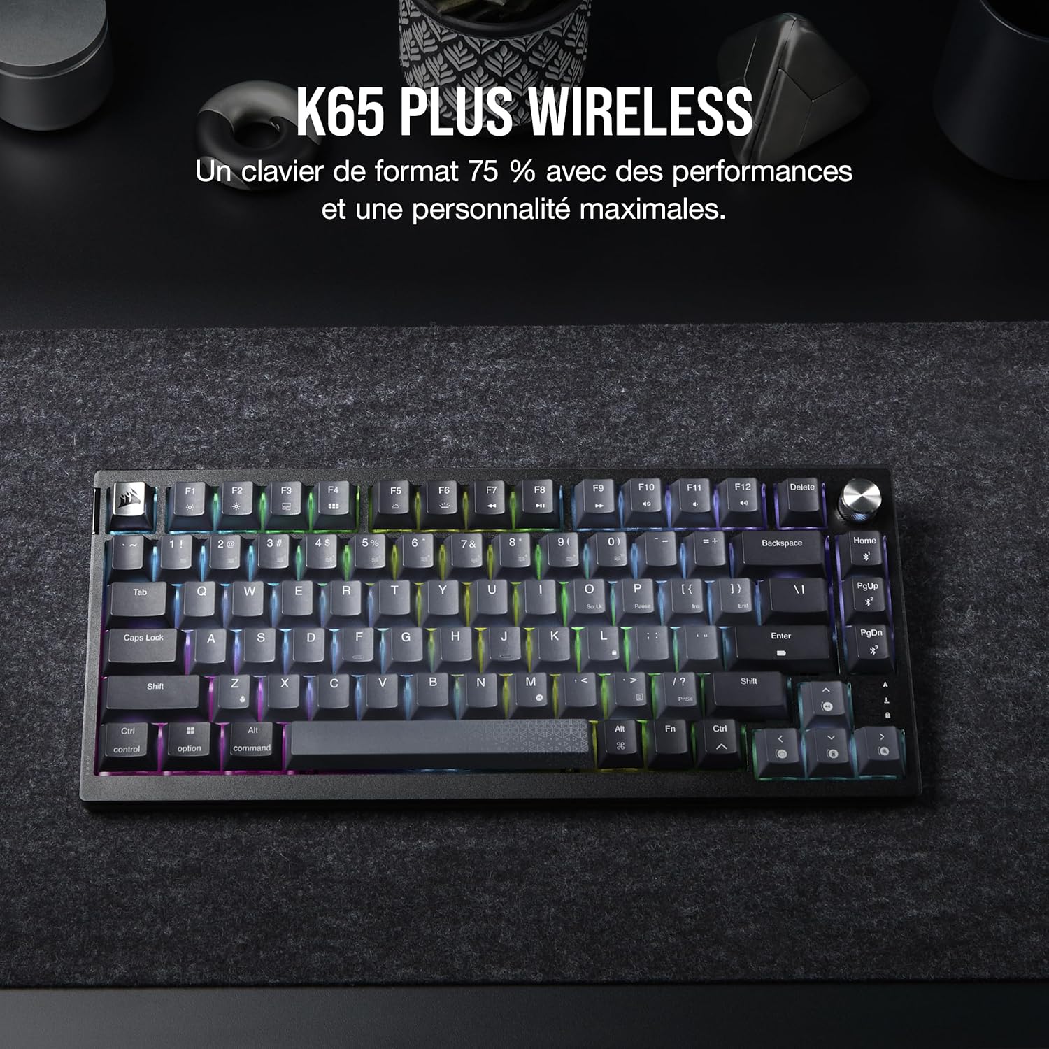 Thumbnail 1 de Corsair K65 Plus Wireless clavier mécanique 75% AZERTY ⌨️