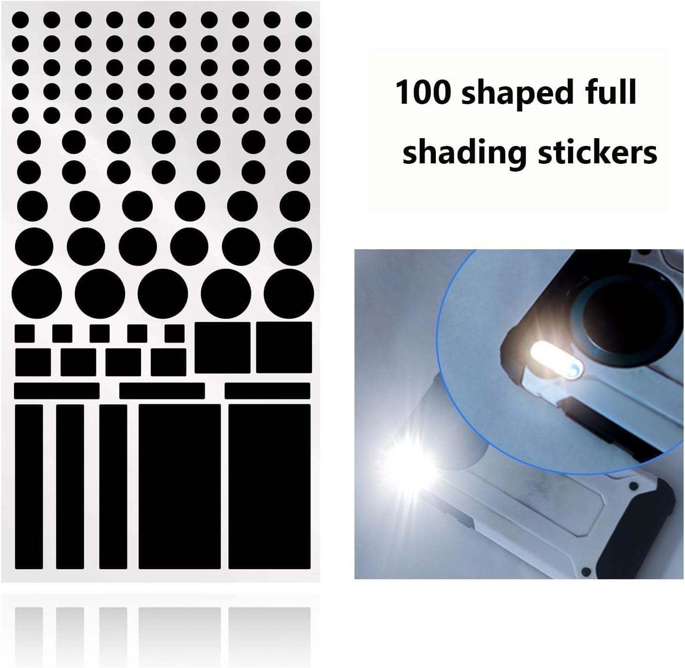 Detalle de Light Blocking LED Covers: Blackout Stickers for Electronics (2 Cut Out + 1 Uncut)