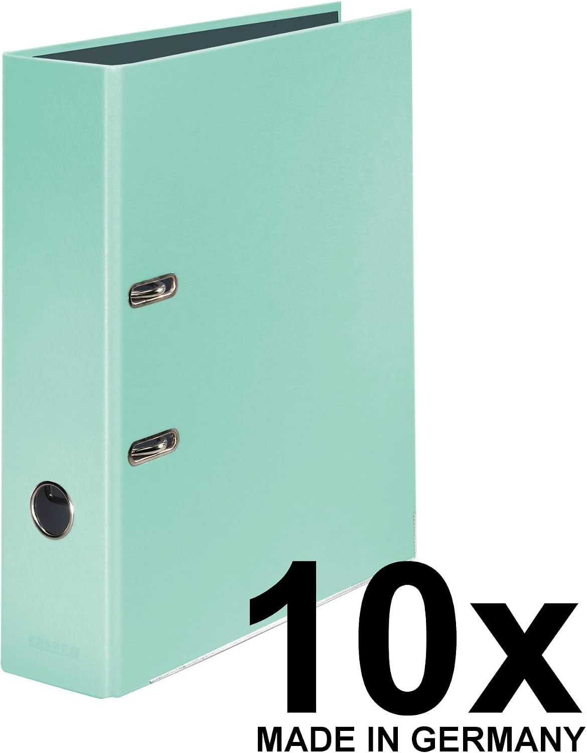 Detalle de Falken Confezione da 10 raccoglitori originali a colori pastello verde menta, DIN A4, FSC, Made in Germany