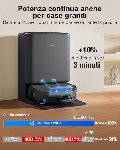 Thumbnail 4 de ECOVACS T90 PRO OMNI robot aspirapolvere e lavapavimenti, 30.000 Pa