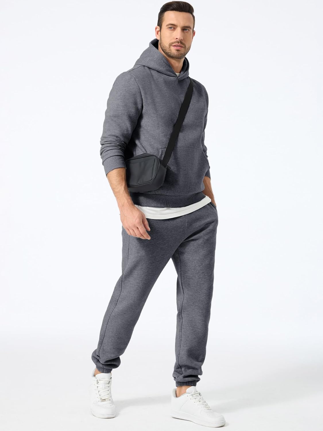 Thumbnail 1 de JMIERR Men’s 2-Piece Hoodie Sweatshirt & Joggers Sweatpants Set
