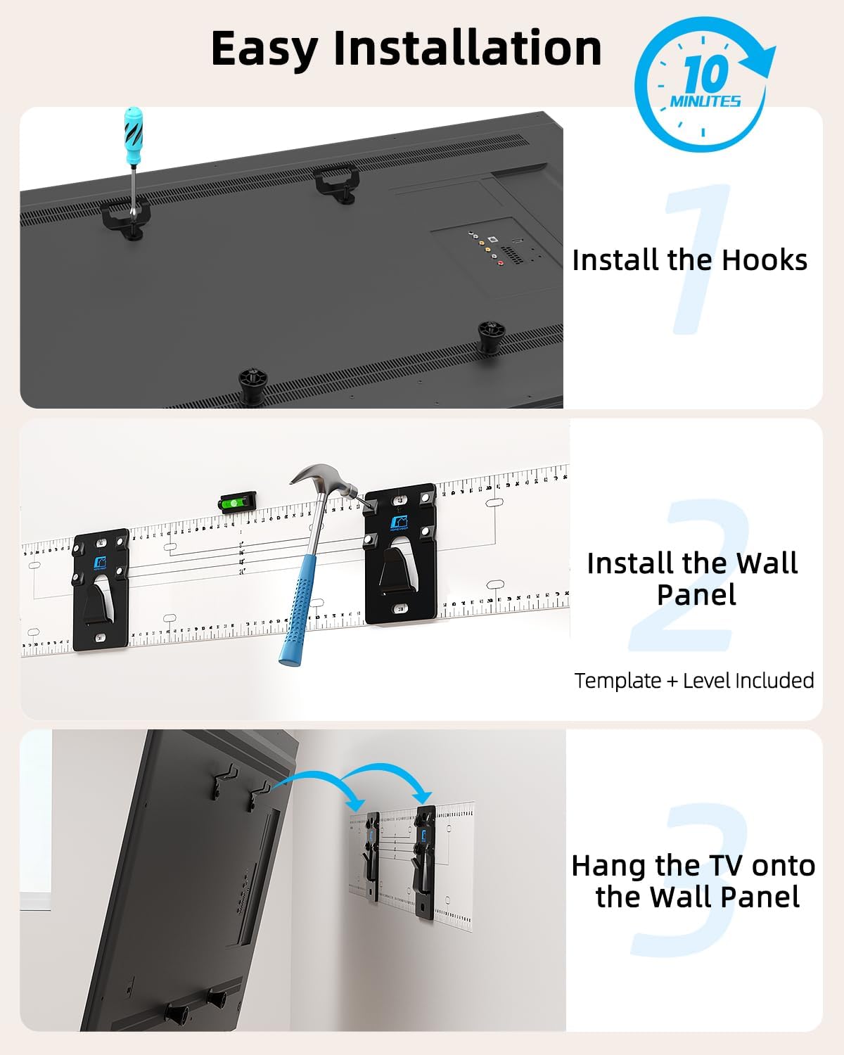 Thumbnail 4 de HOME VISION HV1402 200lbs TV Wall Mount
