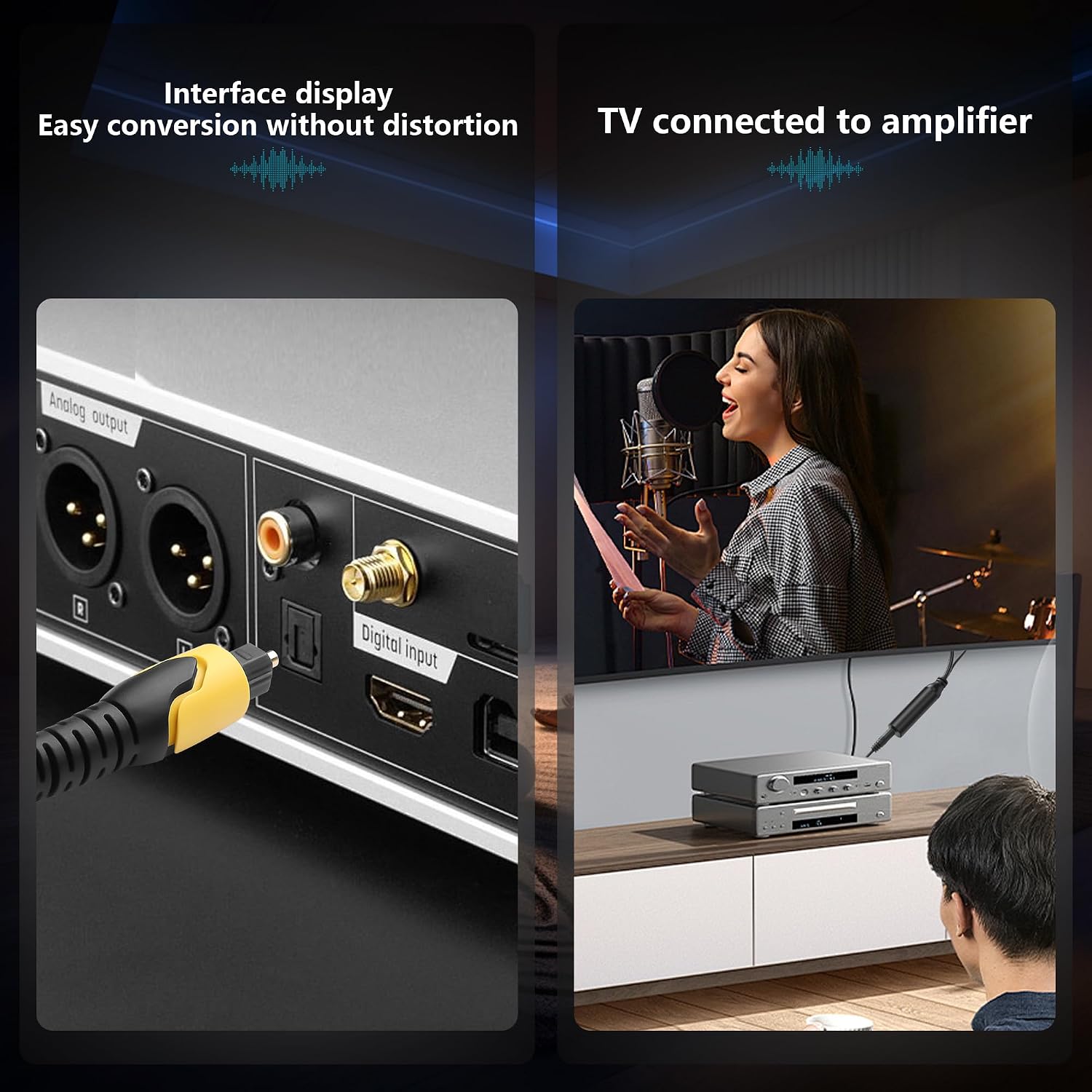 Detalle 1 de CERRXIAN Digital Coaxial/Optical SPDIF to 3.5mm AUX audio conversion cable (with USB power)