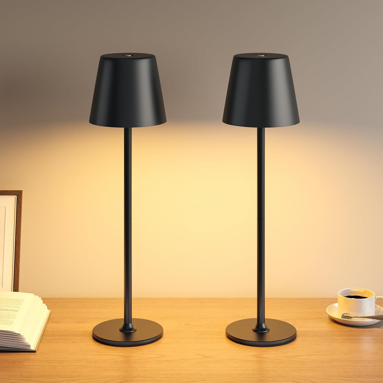 Detalle de UPXNBOR LED Tischlampe 2er Set 48 LEDs
