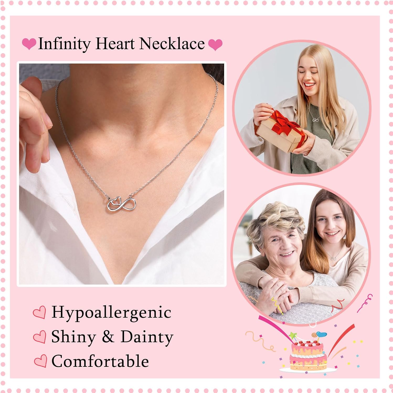 Detalle 2 de Dongjiangjin Infinity Heart Necklace